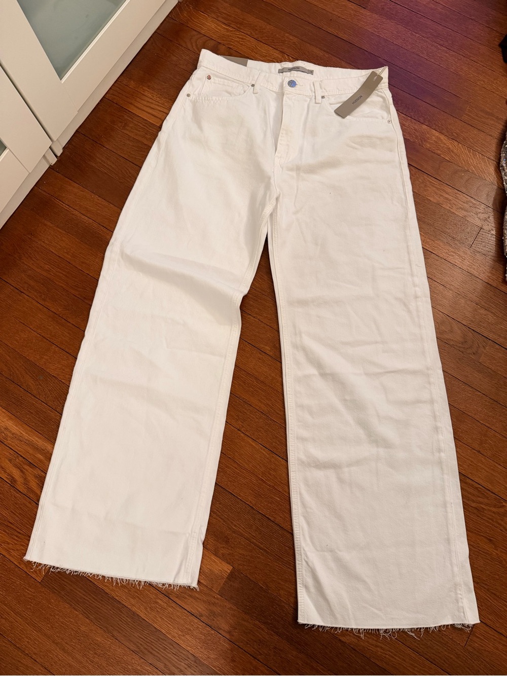 Hudson Jeans Jodie Loose Fit Wide-Leg in White